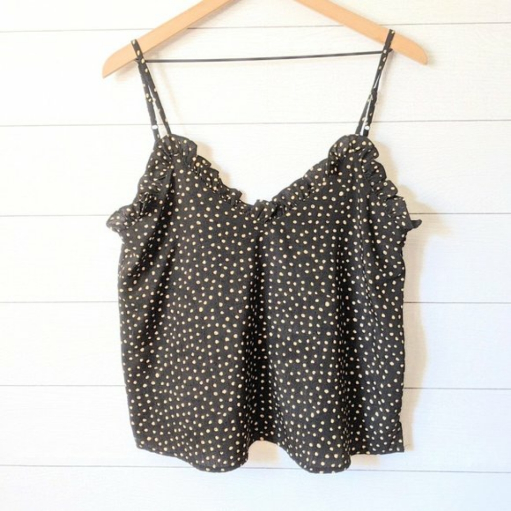*NWOT* Wishlist Apparel Polka Dot Ruffle Cami